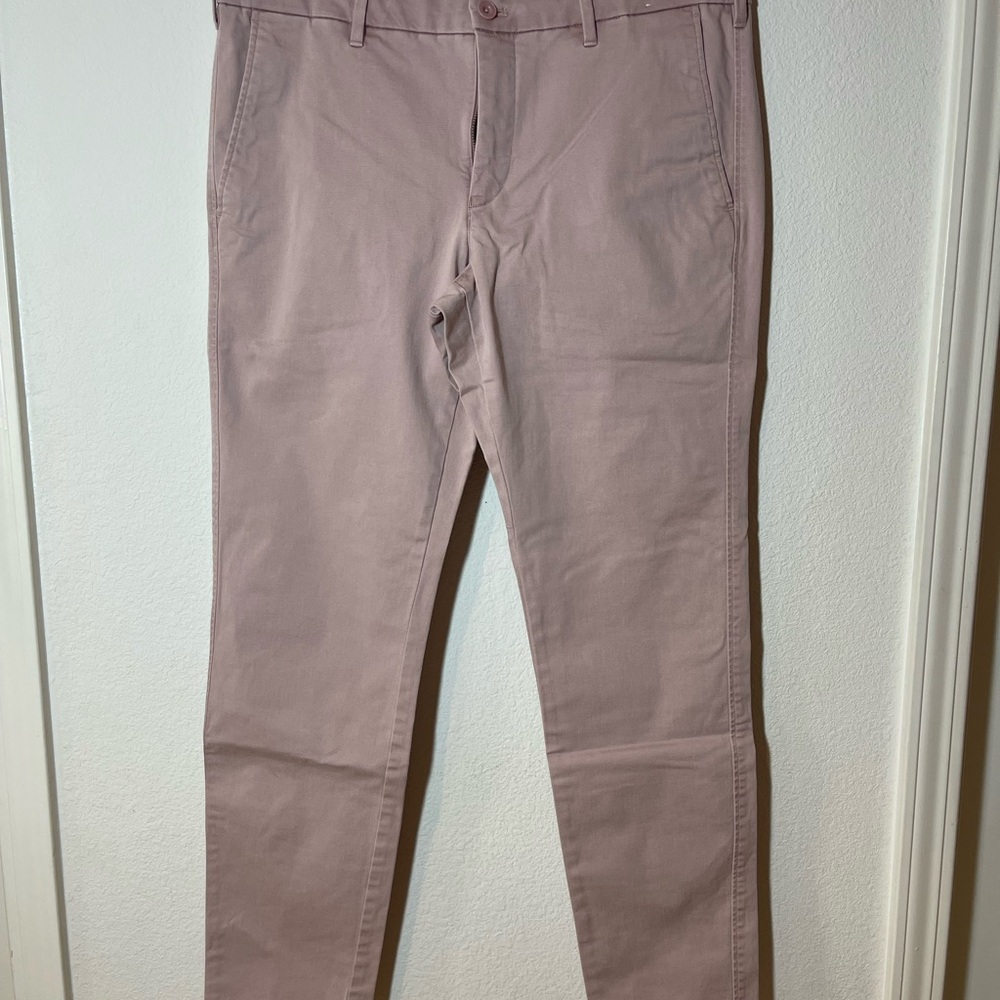 Uniqlo Mauve Chinos Cotton Blend Skinny